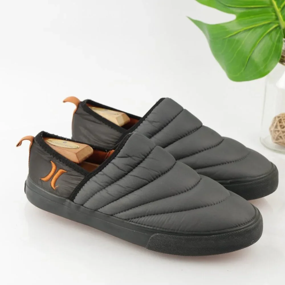 Hurley‎ Mens Puff Chukka Slip On Shoe Size 8.5 Gray Nylon Quilted Casual Winter